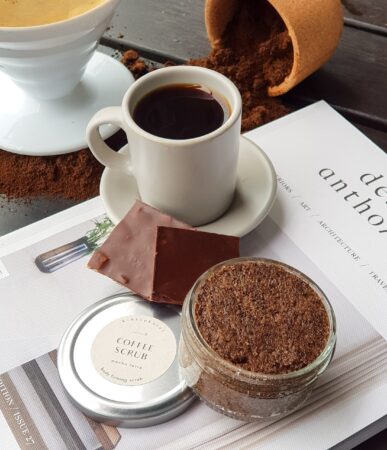 Collagen Boosts Mocha Latte Coffee Scrub